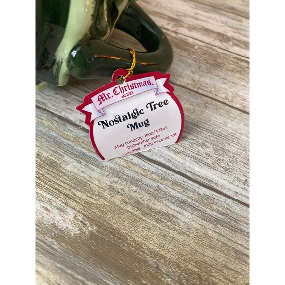 Mr. Christmas Nostalgic Tree Mug & Tray Set Mid-Century Style Holiday Decor - Picture 13 of 13